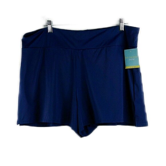 Bai Harbor - Blue Tummy Control Swim Shorts - 1x - Picture 1 of 5